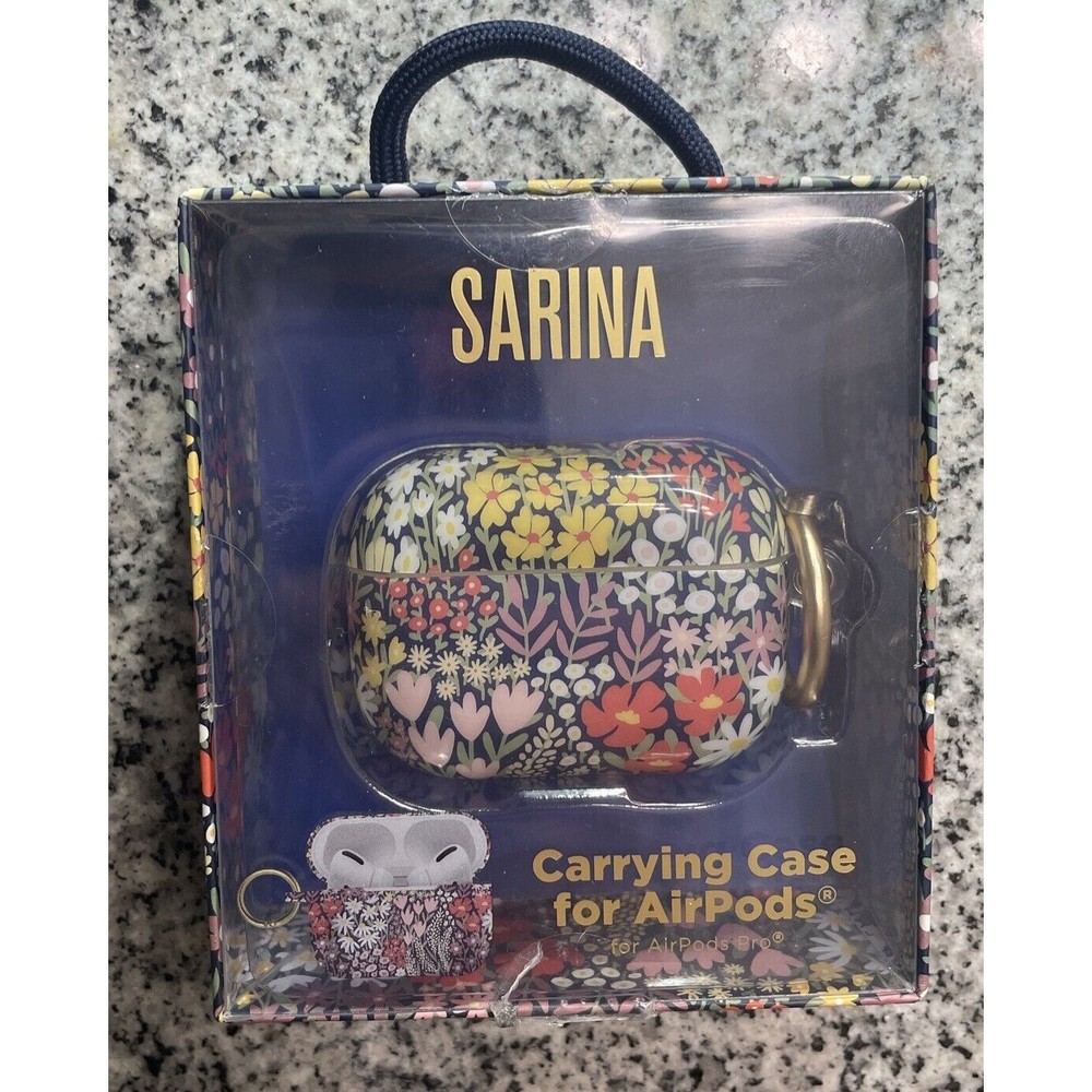 SARINA Airpods Pro Carrying Case Lilac/Floral Design - BRAND NEW NEVER USED